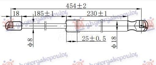 AMORTIZER GEPEK VRATA 350...