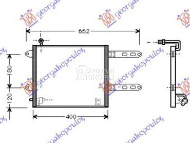 HLADNJAK KLIME za Volkswagen Lupo od 1998. do 2005. god.