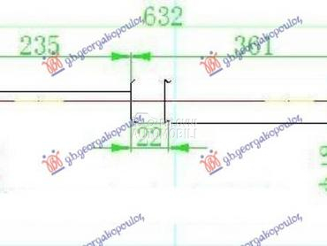 AMORTIZER GEPEK VRATA (632L-49 za Peugeot 807 od 2002. do 2014. god.