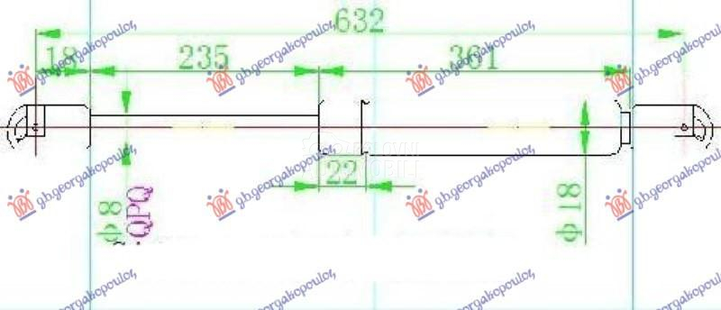 AMORTIZER GEPEK VRATA (632L-49