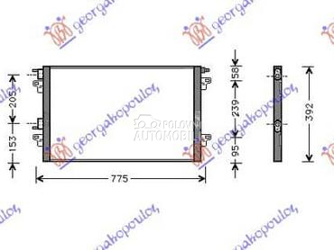 HLADNJAK KLIME (660x390) 04- za Renault Laguna od 2000. do 2007. god.