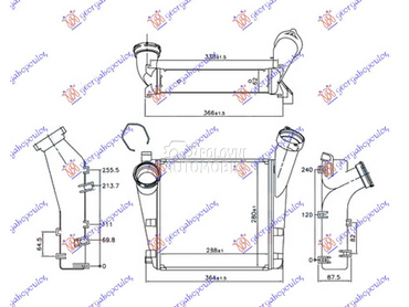 HLADNJAK INTERKULERA 4.8 TURBO za Porsche Cayenne od 2003. do 2010. god.