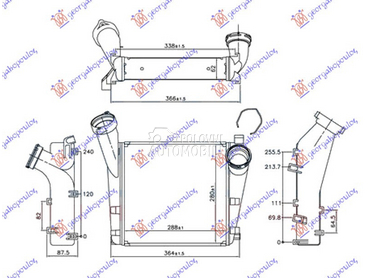 HLADNJAK INTERKULERA 4.8 TURBO za Porsche Cayenne od 2015. do 2018. god.