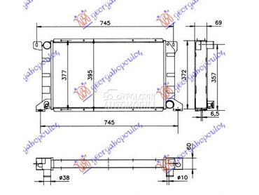 HLADNJAK MOTORA 2.5 TD (60x33. za Ford Transit Connect od 1992. do 1995. god.
