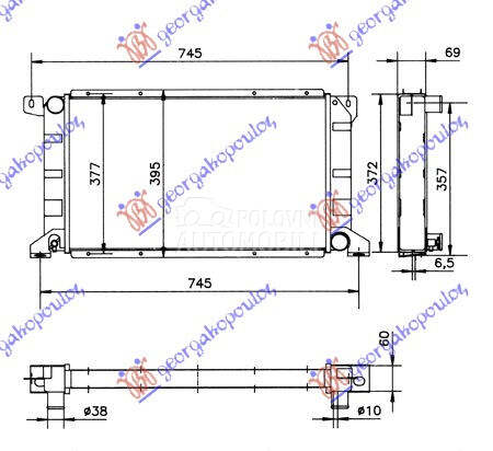 HLADNJAK MOTORA 2.5 TD (60x33.