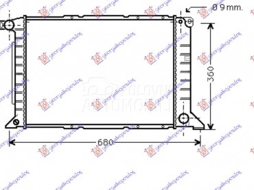 HLADNJAK MOTORA 2.5 TDI (53.8x za Ford Transit Connect od 1995. do 2000. god.