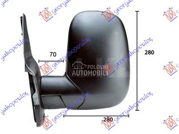 RETROVIZOR MEHANICKI KRATKI (A za Ford Transit Connect od 1995. do 2000. god.