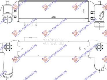 HLADNJAK INTERKULERA 2.5 CRDi za Kia Sorento od 2002. do 2009. god.