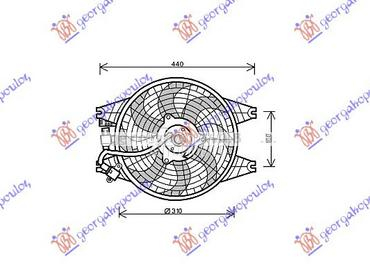 VENTILATOR KOMPLET (BENZIN/DIZ za Kia Sorento od 2002. do 2009. god.