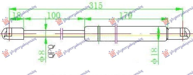 AMORTIZER GEPEK VRATA (SEDAN)