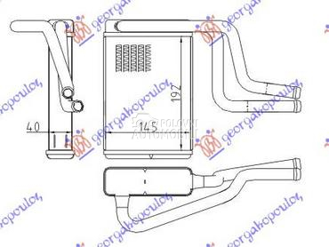 GREJAC KABINE (196x146) za Ford Mondeo od 1999. do 2000. god.