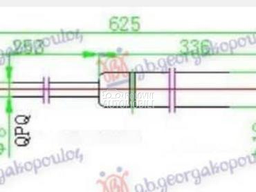AMORTIZER GEPEK VRATA 3 VRATA za Ford Fiesta od 2002. do 2008. god.