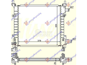 HLADNJAK MOTORA BENZIN (MAN) ( za Ford Ka od 1997. do 2008. god.