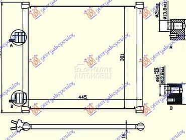 HLADNJAK KLIME BENZIN (40x380) za Ford Ka od 1997. do 2008. god.