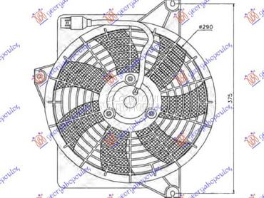 VENTILATOR KLIME KOMPLET (BENZ za Hyundai Matrix od 2001. do 2008. god.