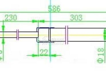 AMORTIZER HAUBE 300 njutna za Mercedes Benz GLK Klasa od 2008. do 2012. god.