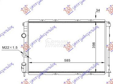 HLADNJAK MOTORA 1.8/2.0/1.9CC za Renault Megane od 1996. do 1998. god.