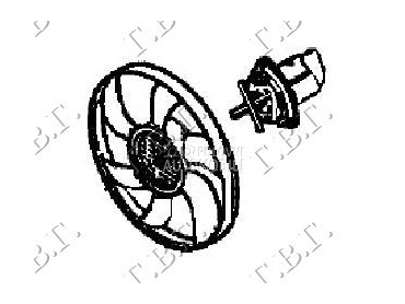 VENTILATOR HLADNJAKA KOMPLET ( za Renault Megane od 1996. do 1998. god.