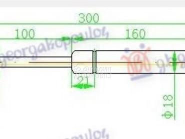 AMORTIZER GEPEK VRATA (300L-42 za Renault Megane od 1996. do 1998. god.