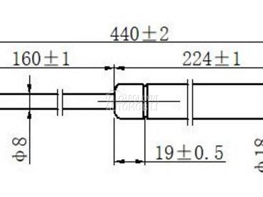 AMORTIZER GEPEK VRATA (440.5L- za Renault Megane od 1996. do 1998. god.