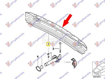 SINA ZADNJEG BRANIKA METAL za BMW Serija 5 od 1996. do 2002. god.