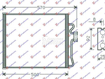 HLADNJAK KLIME BENZIN - 2.5 TD za BMW Serija 5 od 1996. do 2002. god.