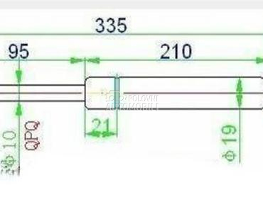 AMORTIZER GEPEK VRATA (335L-52 za BMW Serija 5 od 1996. do 2002. god.