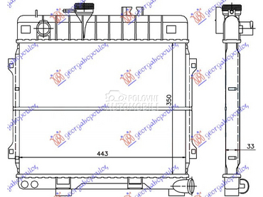 HLADNJAK MOTORA 1.6/1.8cc (44x za BMW Serija 3 od 1983. do 1987. god.