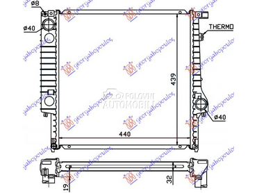 HLADNJAK MOTORA 2.0/2.5 BENZIN za BMW Serija 3 od 1988. do 1990. god.