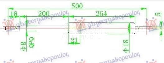 AMORTIZER GEPEK VRATA (CABRIO)