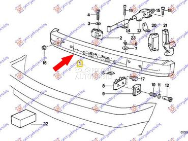 SINA PREDNJEG BRANIKA za BMW Serija 5 od 1988. do 1995. god.