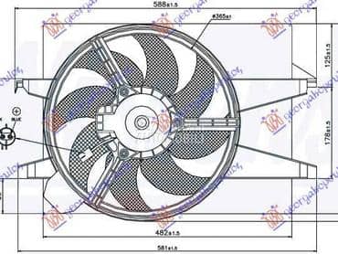 VENTILATOR KOMPLET () za Ford Fusion od 2002. do 2012. god.