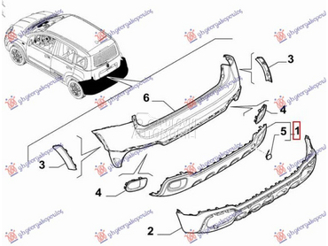 POKLOPAC ZADNJEG BRANIKA DONJI za Fiat Panda za 2012. god.