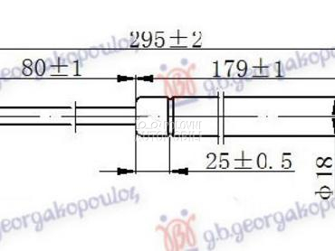 AMORTIZER GEPEK VRATA (295L-48 za BMW Serija 3 od 1990. do 1998. god.