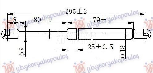 AMORTIZER GEPEK VRATA (295L-48