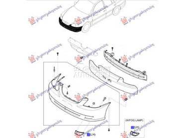 RESETKA PREDNJEG BRANIKA Desno za Kia Rio od 2002. do 2005. god.