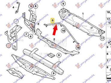 VEZNI LIM SREDNJI ALUMINIJUM za BMW Serija 5 od 2003. do 2010. god.