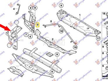 OKVIR FARA METALNI za BMW Serija 5 od 2003. do 2010. god.