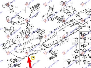 ZASTITA MOTORA ISPOD MENJACA P za BMW Serija 5 od 2003. do 2010. god.