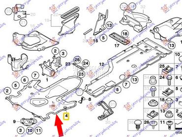 ZASTITA MOTORA ISPOD MENJACA P za BMW Serija 6 od 2004. do 2011. god.