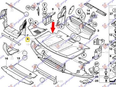 ZASTITA MOTORA (X-DRIVE) PLAST za BMW Serija 5 od 2003. do 2010. god.