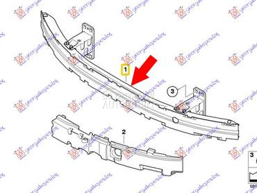 SINA PREDNJEG BRANIKA ALUMINIJ za BMW Serija 5 od 2003. do 2010. god.