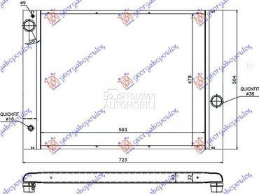 HLADNJAK MOTORA ZA SVE MODELE za BMW Serija 5 od 2003. do 2010. god.
