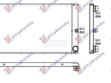 HLADNJAK MOTORA 2.0/2.5-3.0 DI za BMW Serija 5 od 2003. do 2010. god.