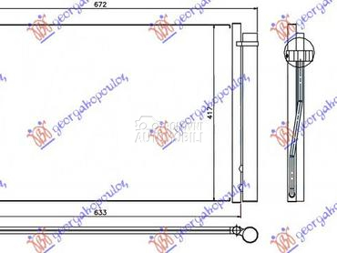HLADNJAK KLIME BENZIN (587x420 za BMW Serija 5 od 2003. do 2010. god.