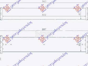 HLADNJAK INTERKULERA 1.9... za Ford Galaxy od 1995. do 2006. god.