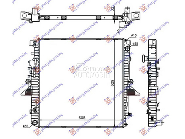 HLADNJAK MOTORA 4.0i V6... za Land Rover Range Rover Sport od 2005. do 2013. god.