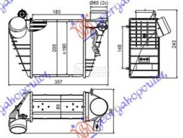 HLADNJAK INTERKULERA BENZIN-DI za Škoda Octavia od 1997. do 2010. god.