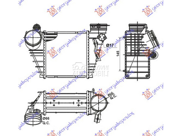 HLADNJAK INTERKULERA 1.9 TDI ( za Audi A3 od 1996. do 2003. god.