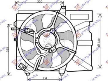 VENTILATOR KOMPLET (/-) za Hyundai Getz od 2002. do 2005. god.